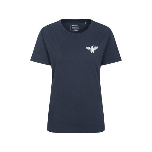 Front - Mountain Warehouse Womens/Ladies Floral Bee Organic Loose Fit T-Shirt