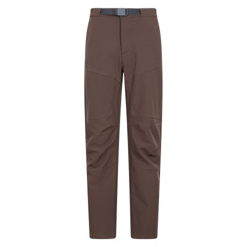 Front - Mountain Warehouse Mens Rockcliffe Softshell Hiking Trousers