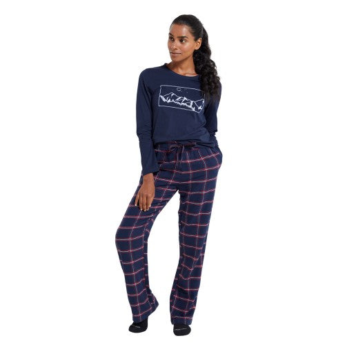 Front - Mountain Warehouse Womens/Ladies Dream Mountain Long Pyjama Set