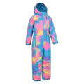 Front - Mountain Warehouse Childrens/Kids Cloud Print Waterproof Snowsuit