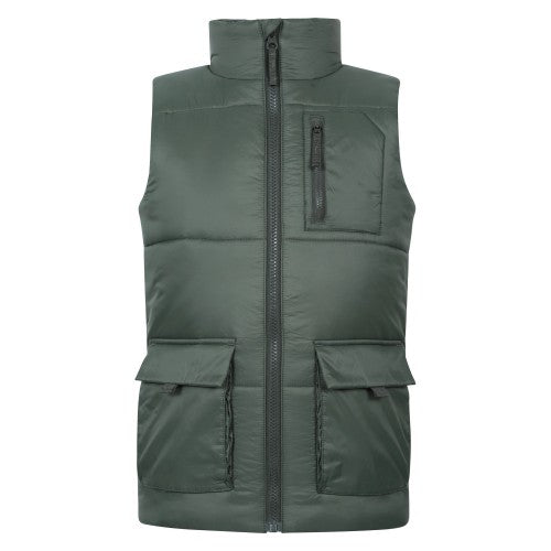 Front - Mountain Warehouse Childrens/Kids Cargo Water Resistant Padded Gilet
