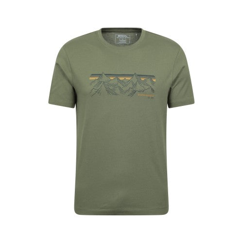 Front - Mountain Warehouse Mens Mountain Stripes T-Shirt