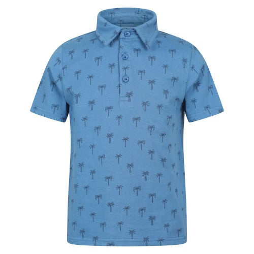 Front - Mountain Warehouse Childrens/Kids Printed Polo Shirt