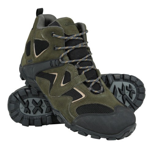 Front - Mountain Warehouse Mens Curlew Waterproof Low Profile Walking Boots