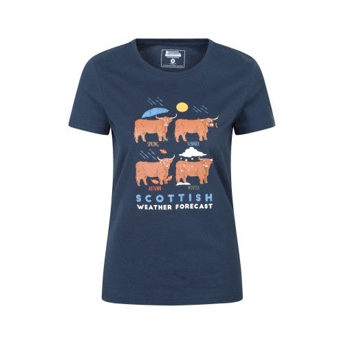 Front - Mountain Warehouse Womens/Ladies Scottish Weather Forecast T-Shirt
