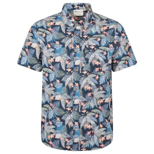 Front - Mountain Warehouse Mens Tropical Floral Short-Sleeved Shirt