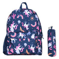 Front - Mountain Warehouse Bookworm Unicorn 15L Backpack & Pencil Case