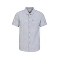 Front - Mountain Warehouse Mens Coconut Slub Short-Sleeved Shirt