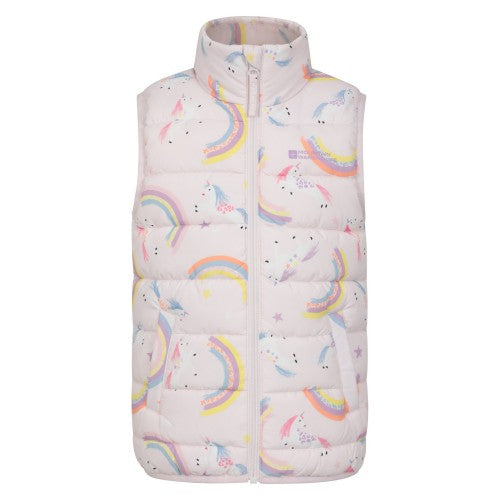 Front - Mountain Warehouse Childrens/Kids Rocko Unicorn Padded Gilet
