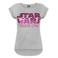Front - Star Wars Womens/Ladies Rogue One Dipped Hem T-Shirt