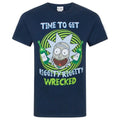 Front - Rick And Morty Mens Riggity Riggity Wrecked T-Shirt