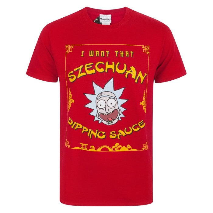 Front - Rick And Morty Mens Szechuan Dipping Sauce T-Shirt