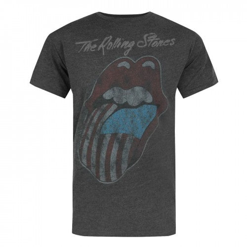 Front - Amplified Official Mens Rolling Stones USA Tour 2 T-Shirt