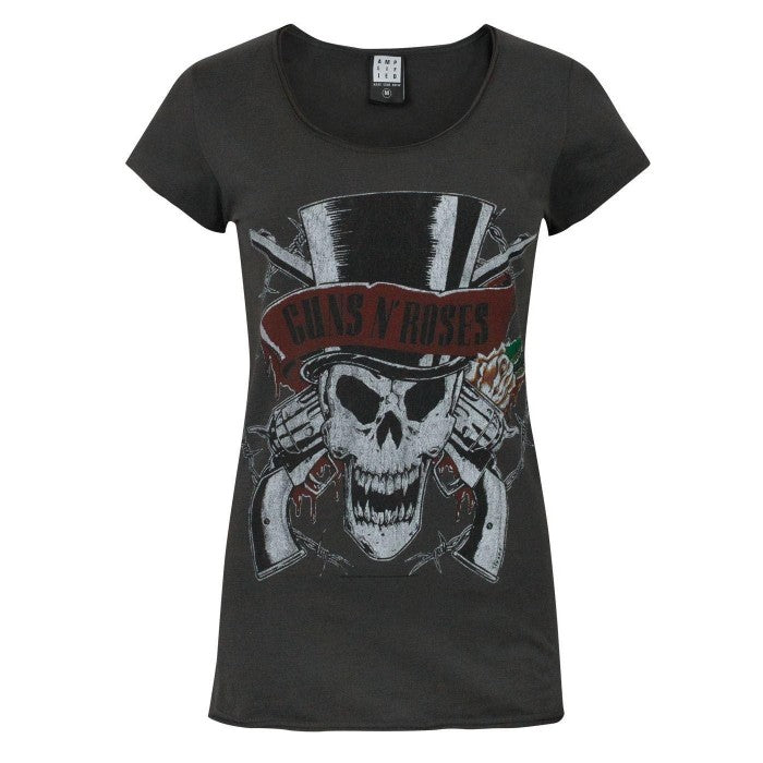 Front - Amplified Womens/Ladies Guns N Roses Deaths Head T-Shirt