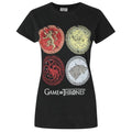 Front - Game Of Thrones Womens/Ladies House Crests T-Shirt