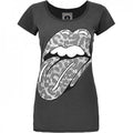 Front - Amplified Womens/Ladies The Rolling Stones Leopard Lick T-Shirt