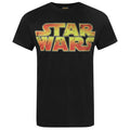Front - Star Wars Official Mens Distressed Logo T-Shirt