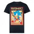 Front - Sonic The Hedgehog Mens Propaganda Poster T-Shirt