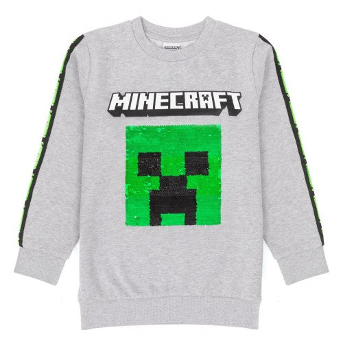 Front - Minecraft Childrens/Kids Sequin Flip Sweatshirt