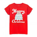 Front - Pusheen Womens/Ladies Meowy Christmas T-Shirt