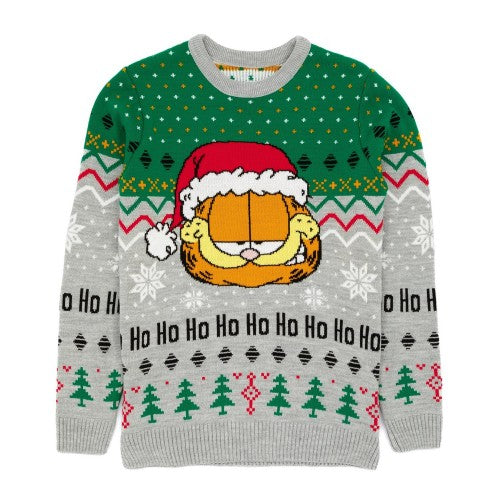 Front - Garfield Unisex Adult Knitted Christmas Jumper
