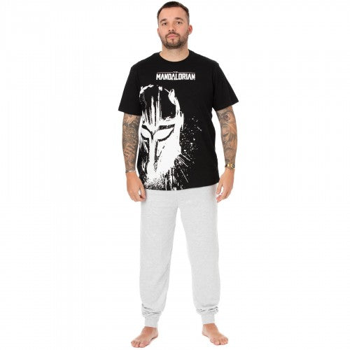 Front - Star Wars: The Mandalorian Mens Splattered Pyjama Set