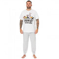 Front - Looney Tunes Mens Logo Long Pyjama Set
