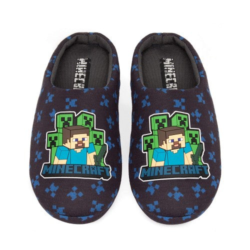 Front - Minecraft Boys Creeper Slippers