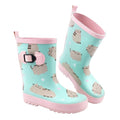 Front - Pusheen Girls Repeat Print Wellington Boots