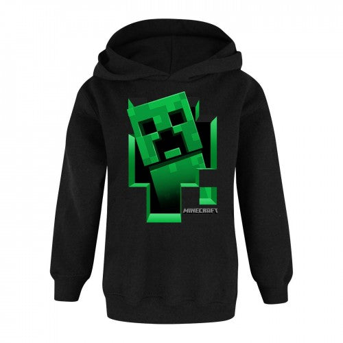 Front - Minecraft Boys Creeper Inside Hoodie