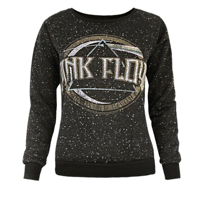 Front - Amplified Womens/Ladies On The Run Pink Floyd Sweatshirt