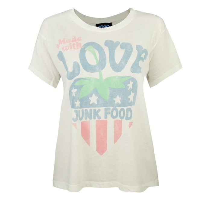 Front - Junk Food Womens/Ladies Made With Love Crop T-Shirt