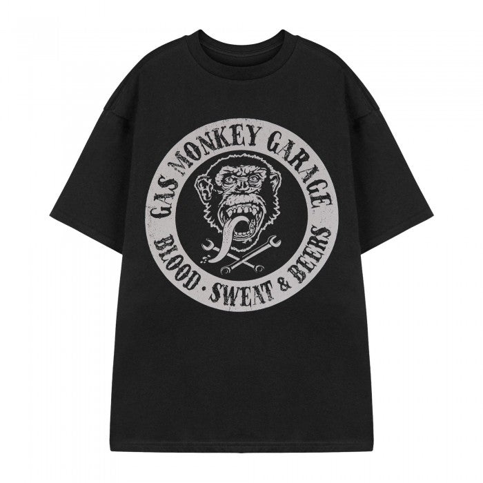 Front - Gas Monkey Garage Mens Blood Sweat and Beers Short-Sleeved T-Shirt