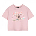 Front - Pusheen Womens/Ladies Peachy Short-Sleeved Crop T-Shirt