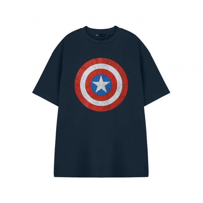 Front - Captain America Mens Shield Short-Sleeved T-Shirt