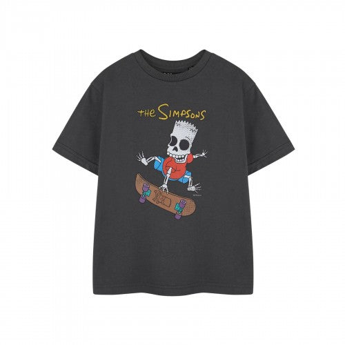 Front - The Simpsons Boys Bart Simpson Short-Sleeved Halloween T-Shirt