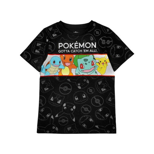 Front - Pokemon Boys Characters Short-Sleeved T-Shirt