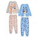 Front - Bluey Childrens/Kids Characters Long Pyjama Set (Pack of 2)