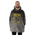 Front - Nirvana Mens Logo Blanket Hoodie