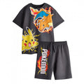 Front - Pokemon Boys Pikachu & Charizard T-Shirt & Shorts Set