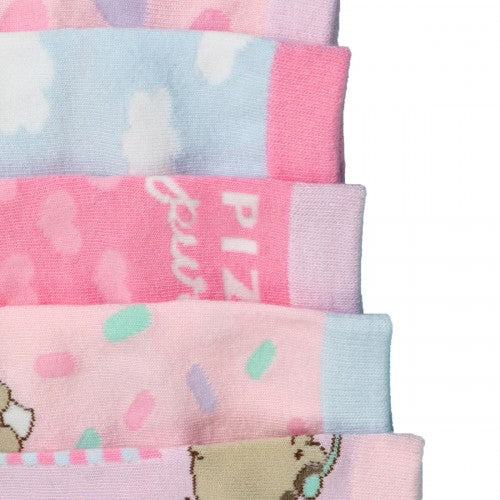 Front - Pusheen Girls Sweet Pizza Party Socks Set (Pack of 5)