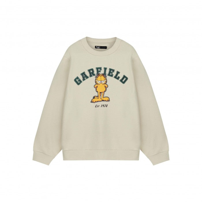 Front - Garfield Unisex Adult College Sweatshirt