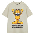 Front - Garfield Boys Smiling Cat Short-Sleeved T-Shirt