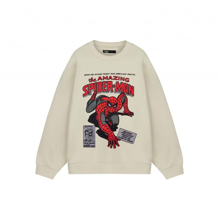 Front - The Amazing Spider-Man Mens Action Pose Sweatshirt