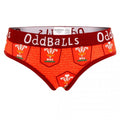Front - OddBalls Womens/Ladies Home Welsh Rugby Union Briefs