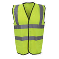 Front - Warrior Mens High Visibility Safety Waistcoat / Vest