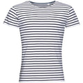 Front - SOLS Mens Miles Striped Short Sleeve T-Shirt