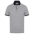 Front - Front Row Mens Striped Jersey Polo Shirt
