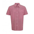 Front - Premier Mens Gingham Short Sleeve Shirt