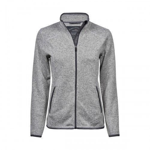Front - Tee Jays Womens/Ladies Knitted Outdoor Fleece Jacket